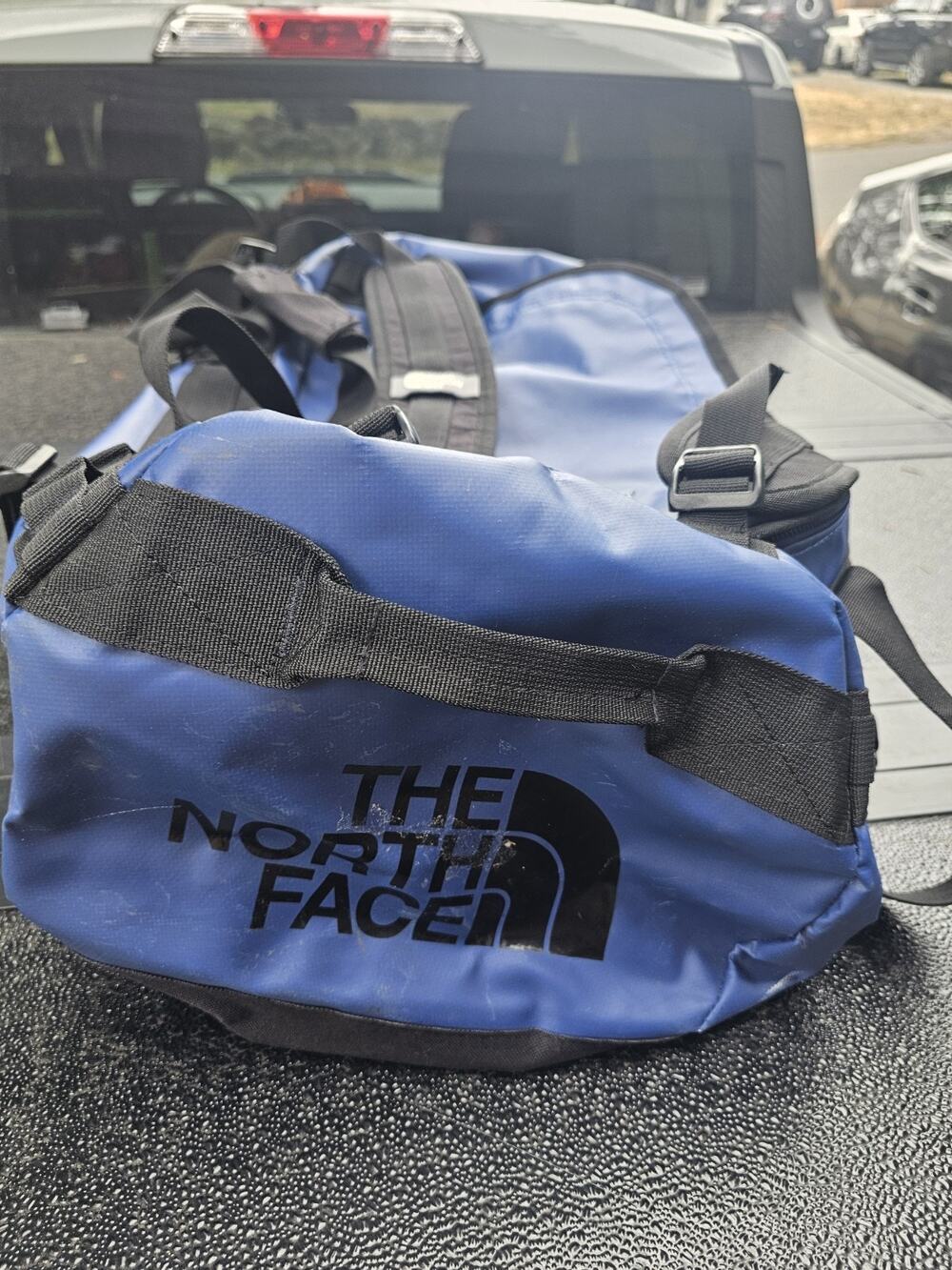 The North Face Base Camp Duffel Bag Small 50L Blue - Goldwin Japanese Tag